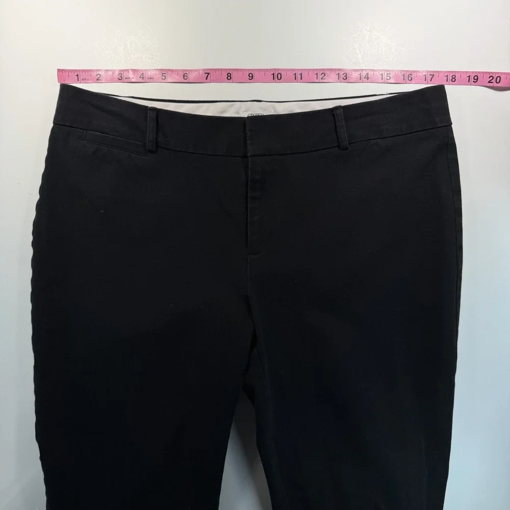 Crown & Ivy Women's‎ Chino Pant Black Straight Leg 14 Cotton Blend